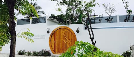 A szálláshely homlokzata