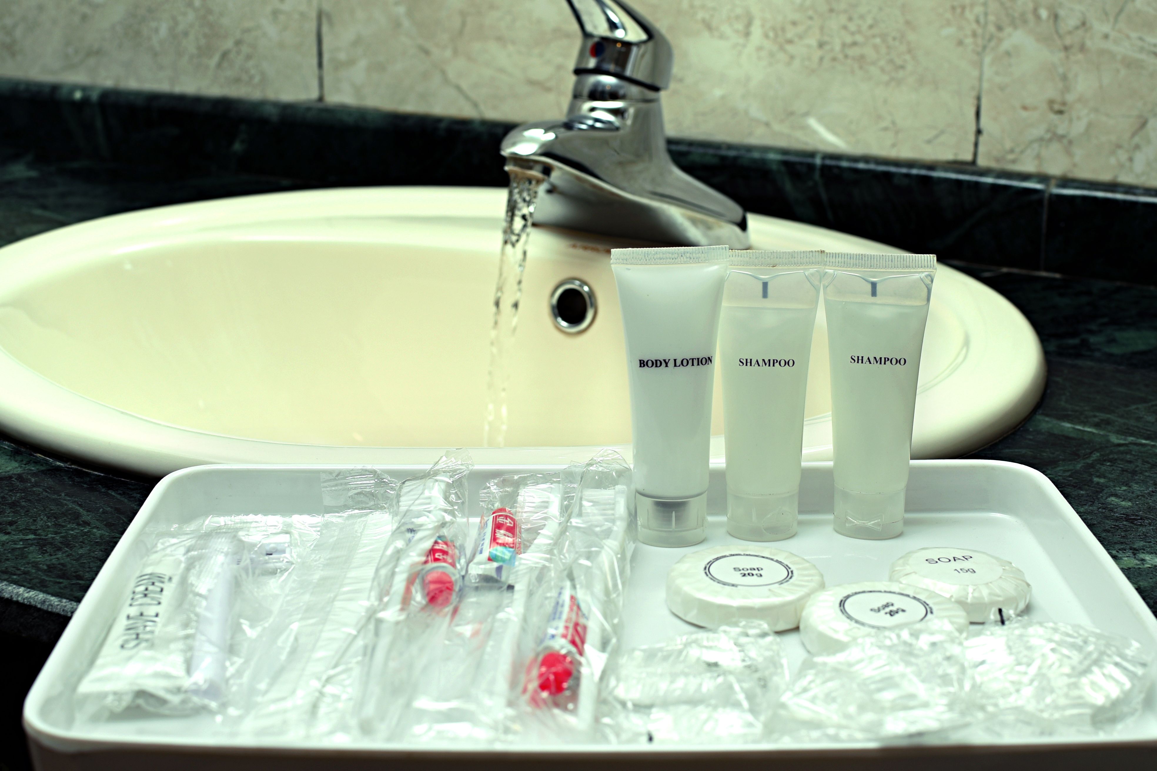 shower, free toiletries, hair dryer, slippers