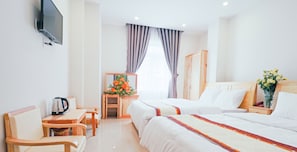 Superior Quadruple Room, 2 Queen Beds, Non Smoking, City View | Free minibar items, desk, blackout drapes, free WiFi - Mai Hoang Hotel (Da Lat)