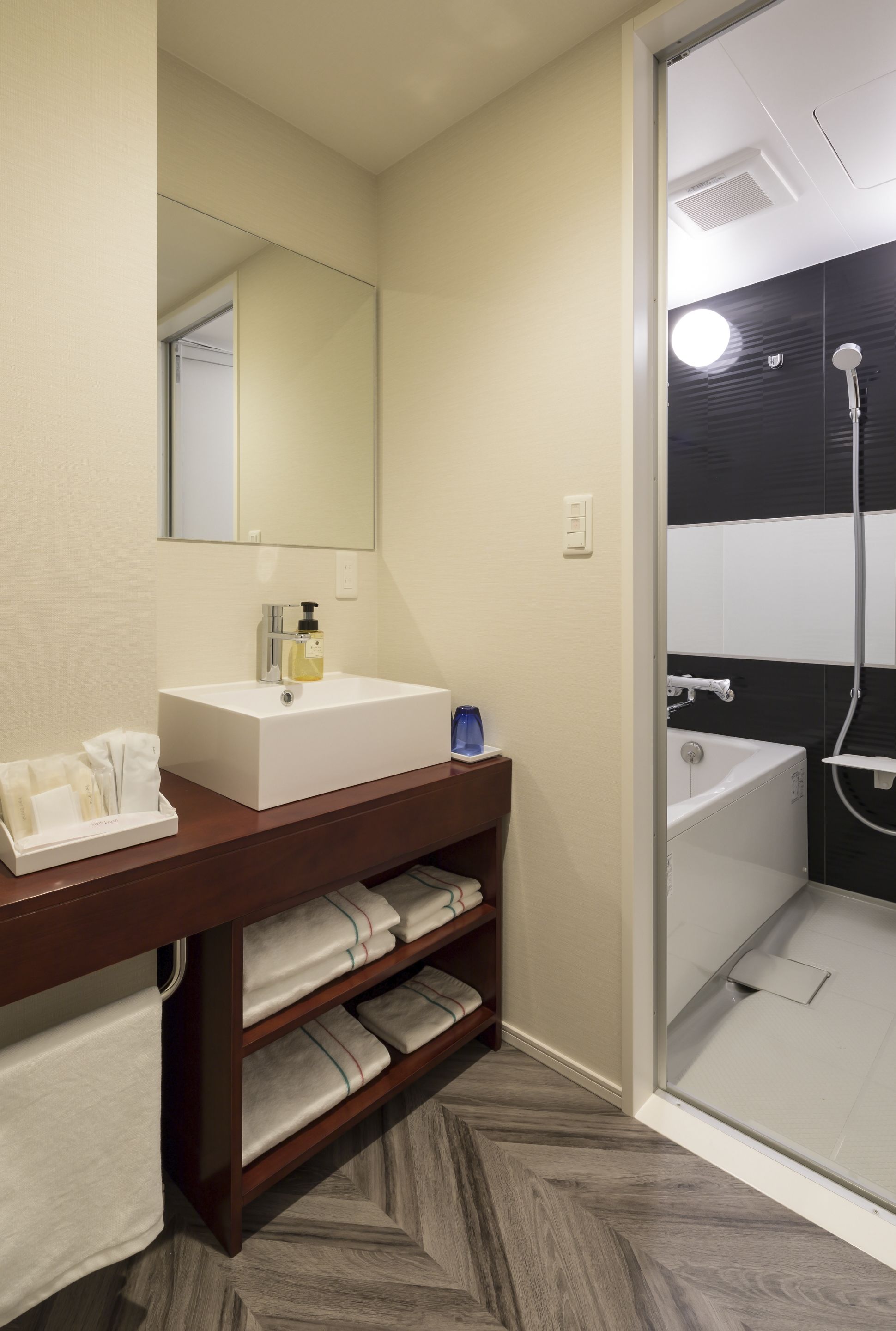 free toiletries, hair dryer, slippers, bidet