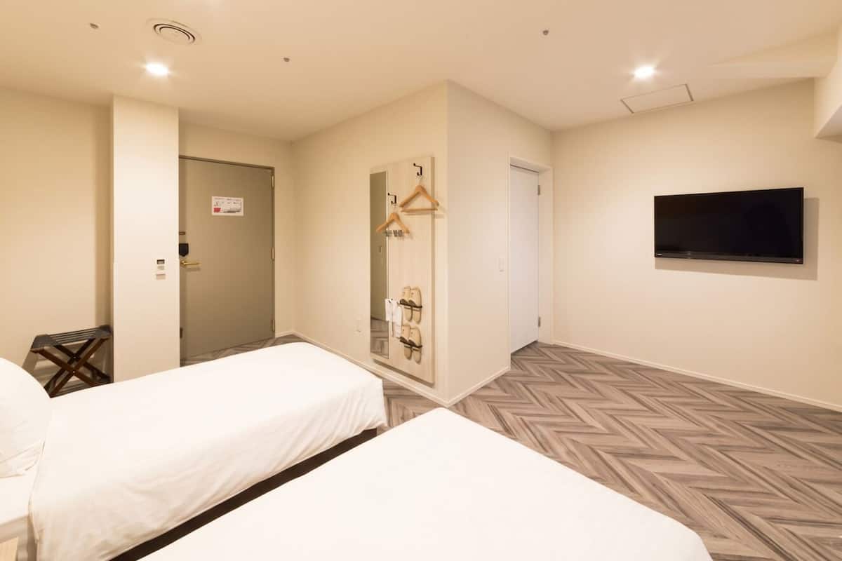 Blackout curtains, free WiFi, bed sheets