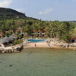 On the beach, scuba diving