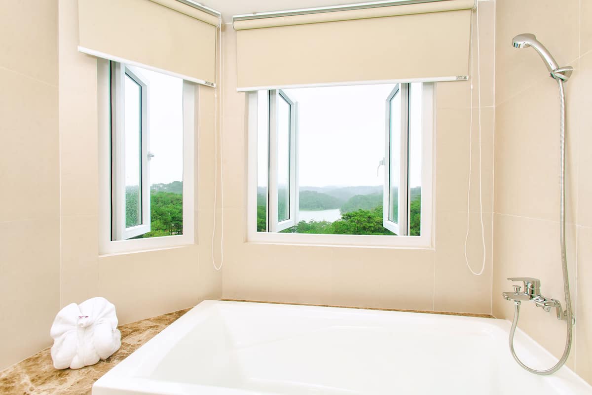 Free toiletries, hair dryer, slippers, bidet