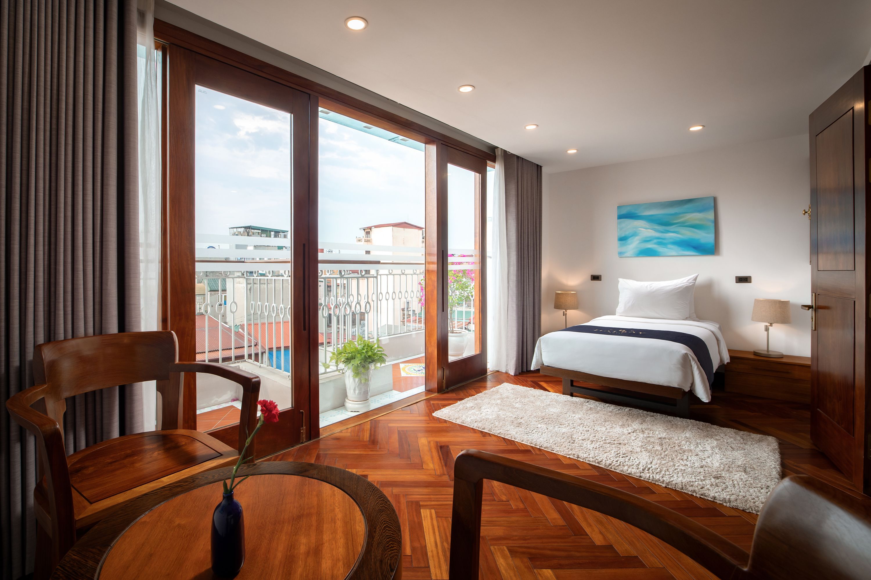 family suite, 2 bedrooms, balcony, city view | minibar, in-room safe, desk, blackout curtains