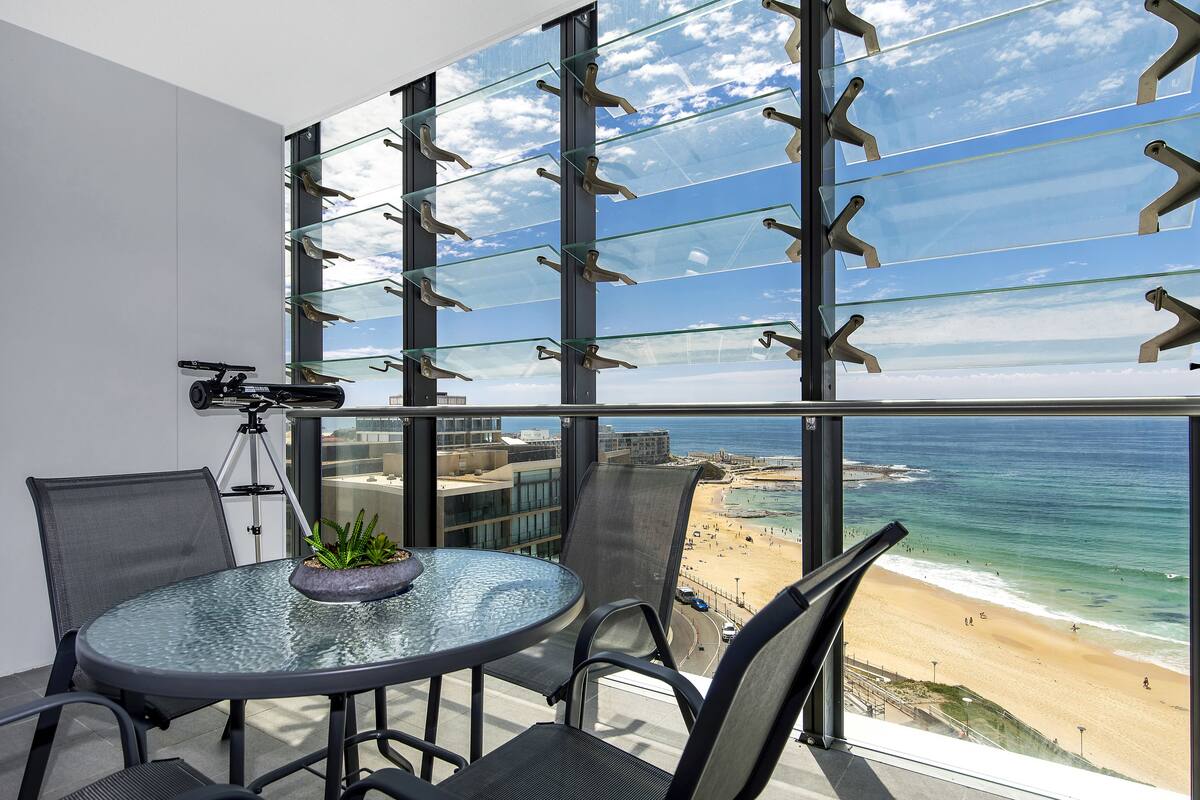 Superior-Apartment, 2 Schlafzimmer, Meerblick, am Strand | Balkon