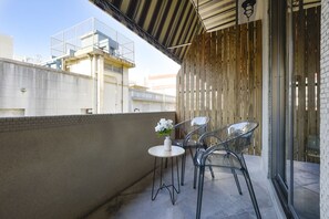 Deluxe tweepersoonskamer, balkon | Terras