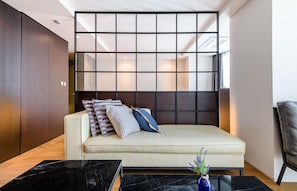 47-inch flat-screen TV with cable channels, TV