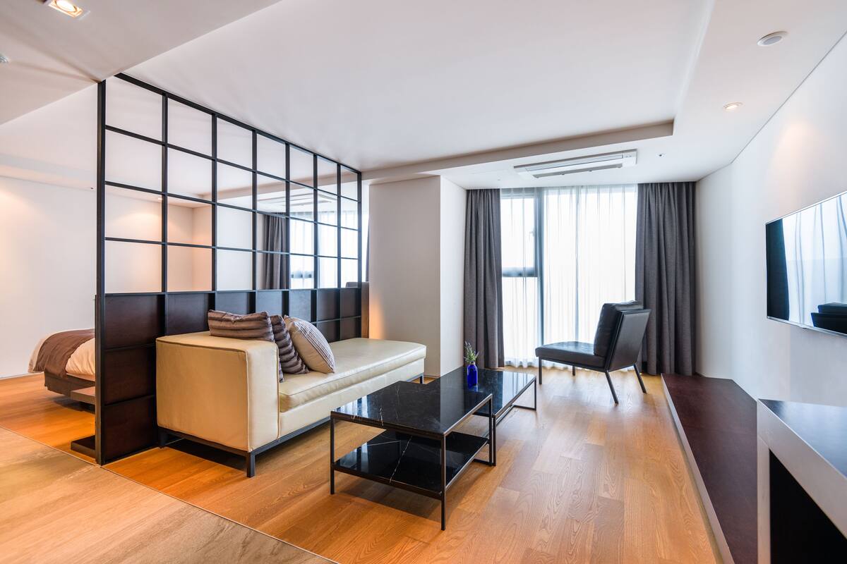 Premium-Suite, Stadtblick (Not allowed to cook) | Wohnbereich