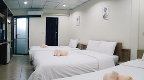 Family Quadruple Room, Multiple Beds | Desk, laptop workspace, blackout drapes, free WiFi - Double D Rooms & Cafe (Bangkok)