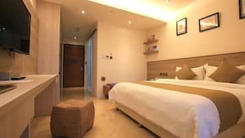 Superior Triple Room, Multiple Beds, Balcony, City View | Premium bedding, down comforters, in-room safe, desk