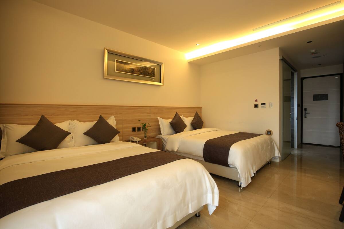 Premium bedding, down comforters, in-room safe, desk