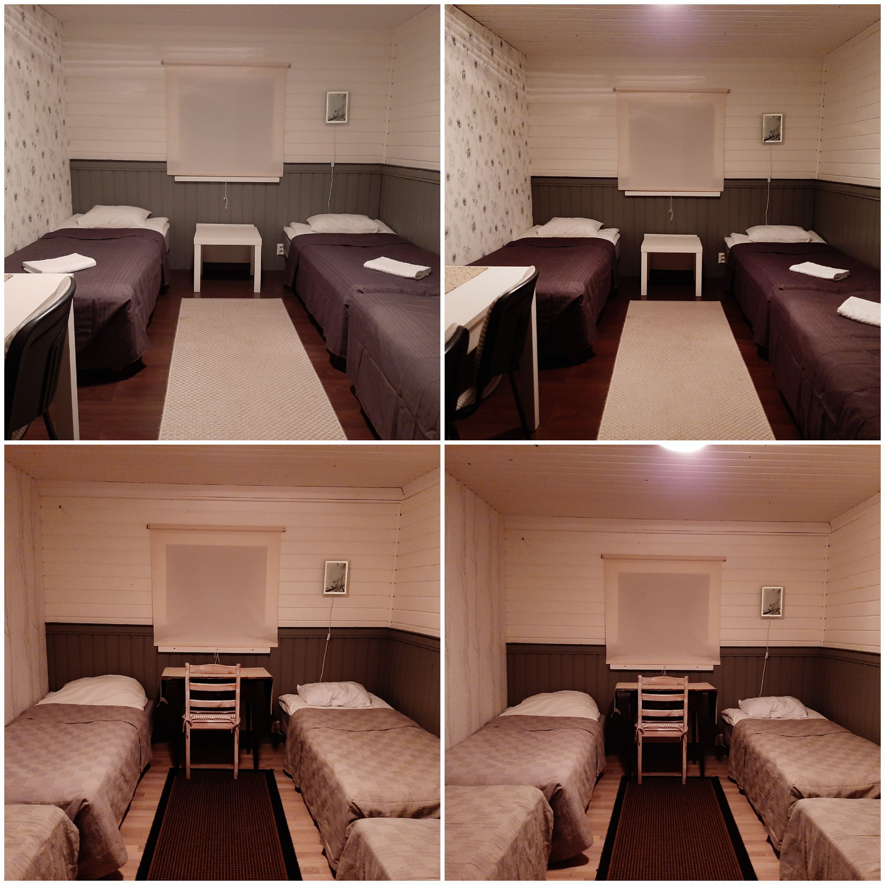 Desk, free WiFi, bed sheets
