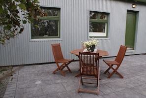 Family Double Room Single Use, 2 Queen Beds | Terrace/patio - Elding Apartments (Sveitarfélagid Ölfus)