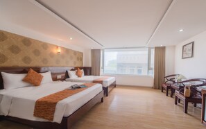Ropa de cama de alta calidad y minibar 