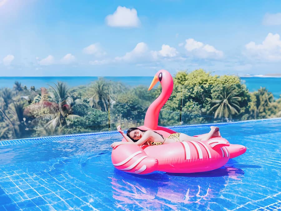 Outdoor pool, open 6 AM to 10 PM, sun loungers