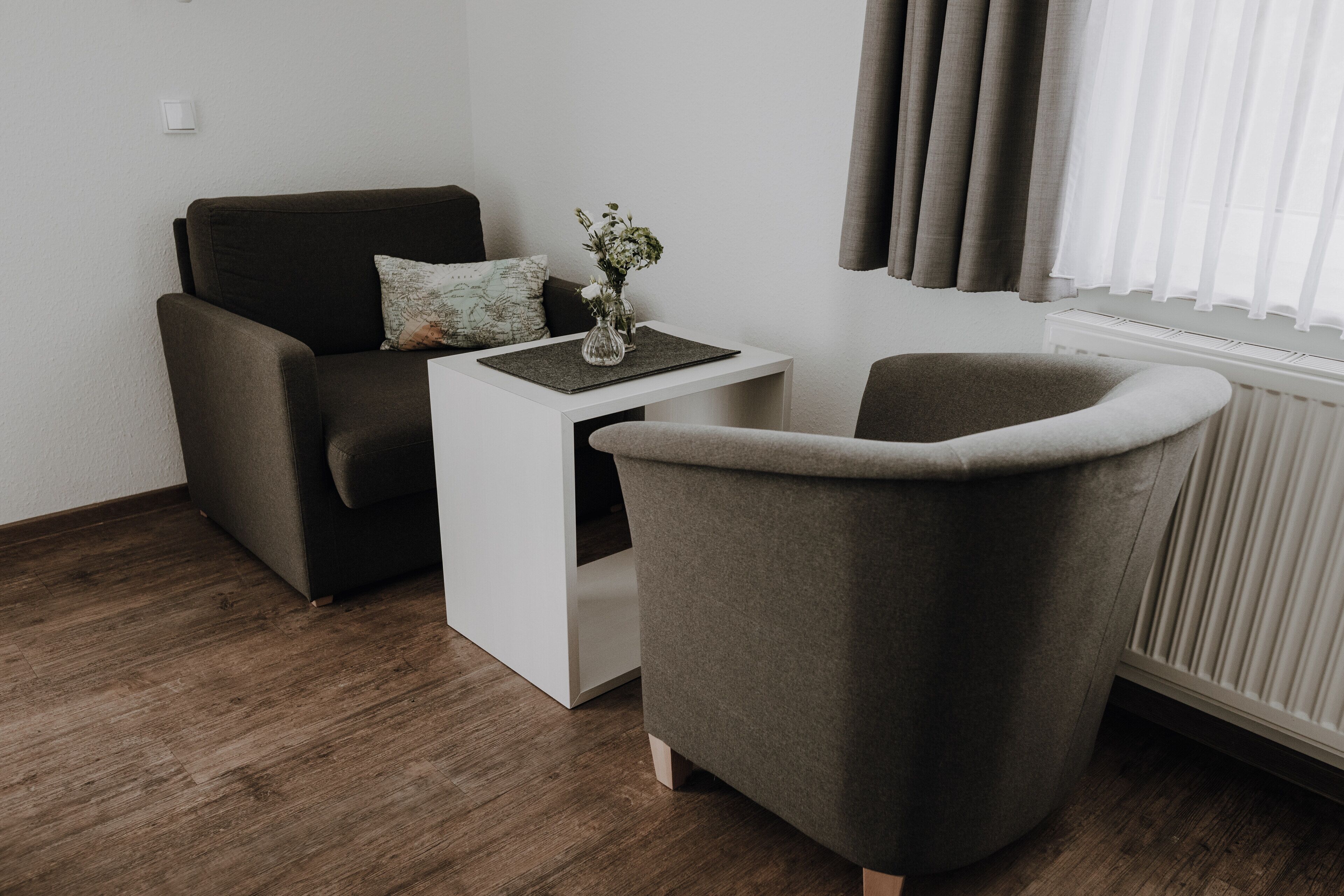 comfort double room, 1 king bed, terrace | living area | flat-screen tv