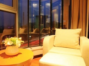 Business Twin Room | View from room - GreenTree Inn Fuzhou Gushilou District North Xierhuan Road Zuohai park Express Hotel (Fuzhou)