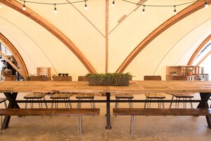 Breakfast, lunch and dinner served