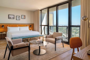 Grand Suite, 1 Bedroom, Balcony | Down comforters, pillowtop beds, in-room safe, desk at The Dalmar, Fort Lauderdale, a Tribute Portfolio Hotel