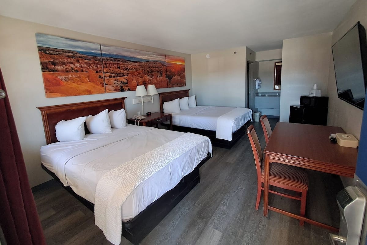 Premium bedding, blackout drapes, soundproofing, iron/ironing board