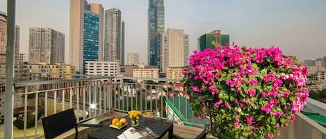 Presidential Double or Twin Room, Balcony, City View | Terrace/patio