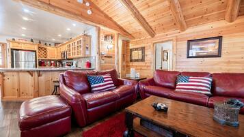 Smart TV, fireplace, DVD player