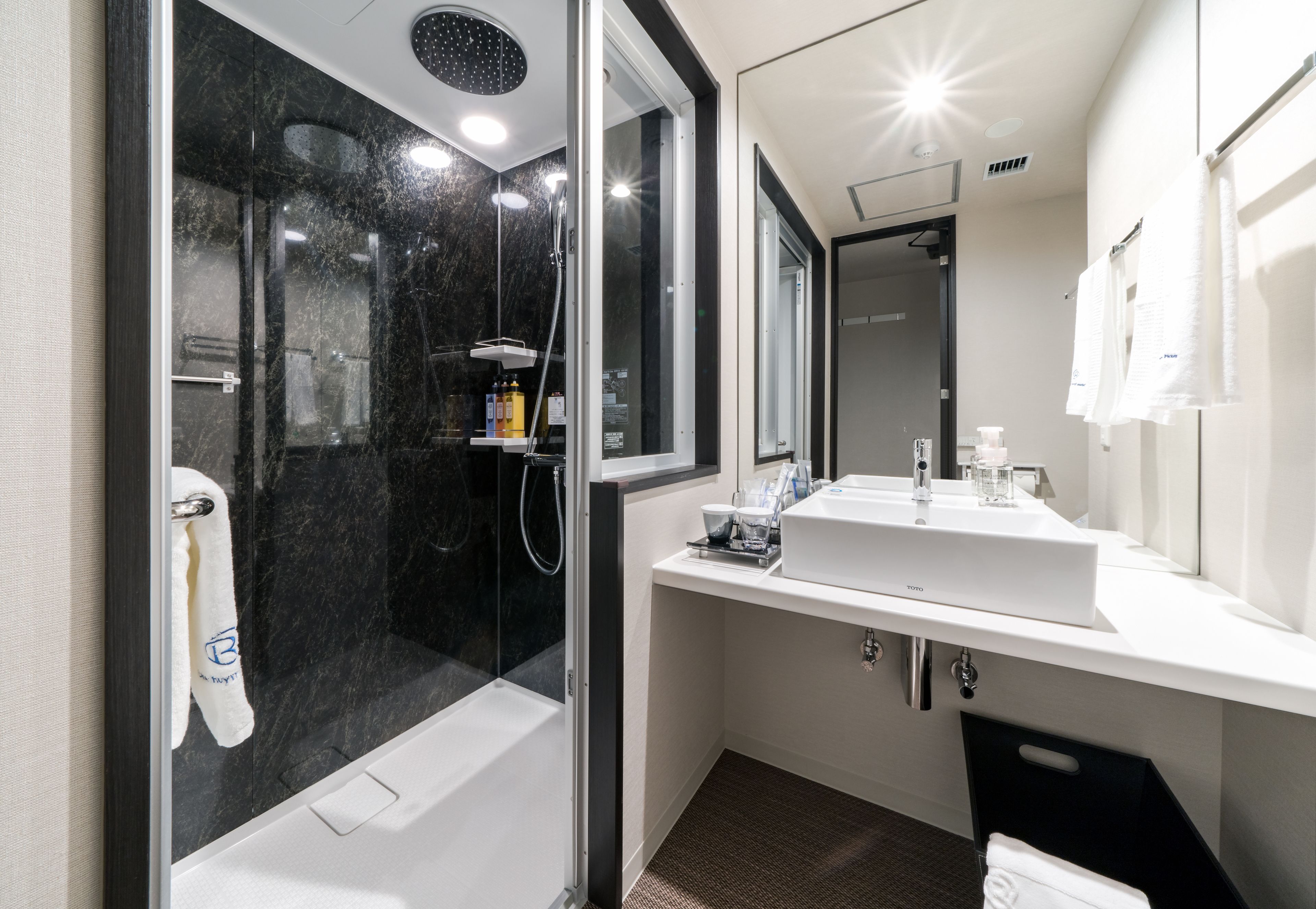 free toiletries, hair dryer, bidet, towels