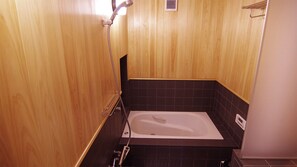 Traditional House, 2 Bedrooms, Garden View | Bathroom | Combined shower/bathtub, free toiletries, hair dryer, towels - Machiya Stay Kyo Miyabi (Kyoto)