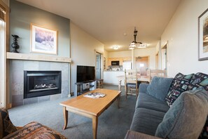 TV, fireplace, DVD player