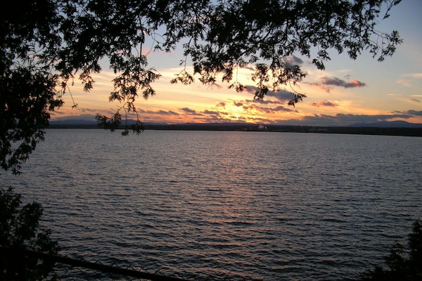 Sunset view from the cabin.