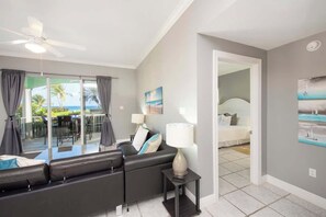 TV, stereo, offices - On the Bay #103 Ocean Front Condo on Northside (Old Man Bay)