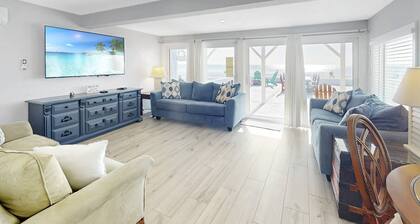 Huge Beach House w/Large Beachfront Patio! Beach Vacation for the Entire Family. Fire Pit. Free Fun.