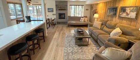 TV, fireplace, DVD player, offices