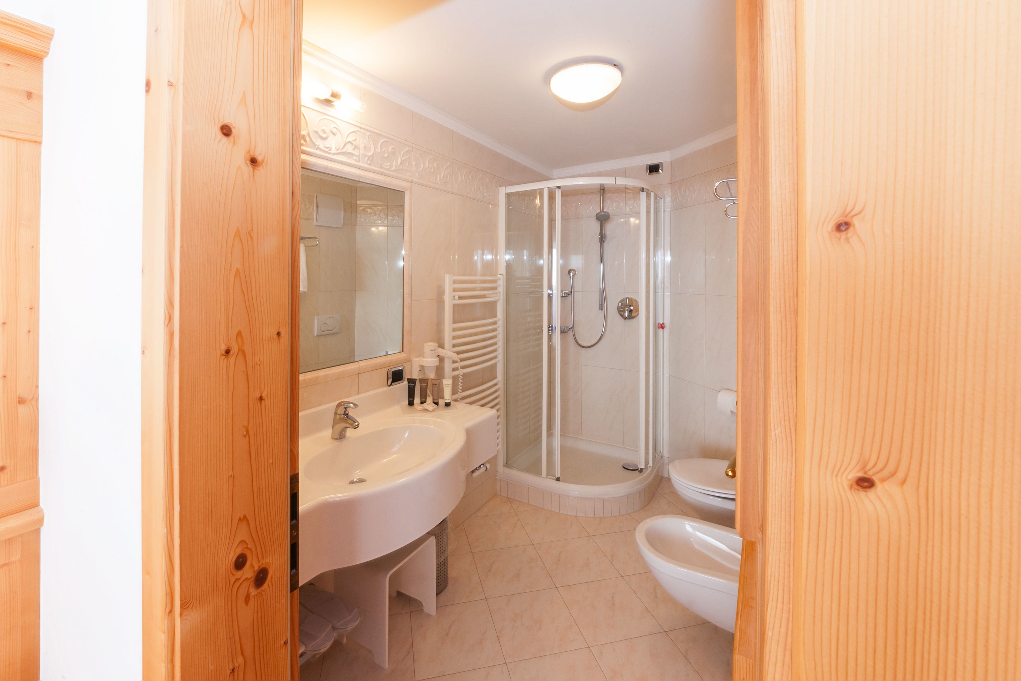 free toiletries, hair dryer, bathrobes, slippers