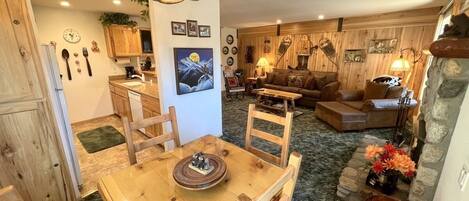 TV, fireplace, DVD player