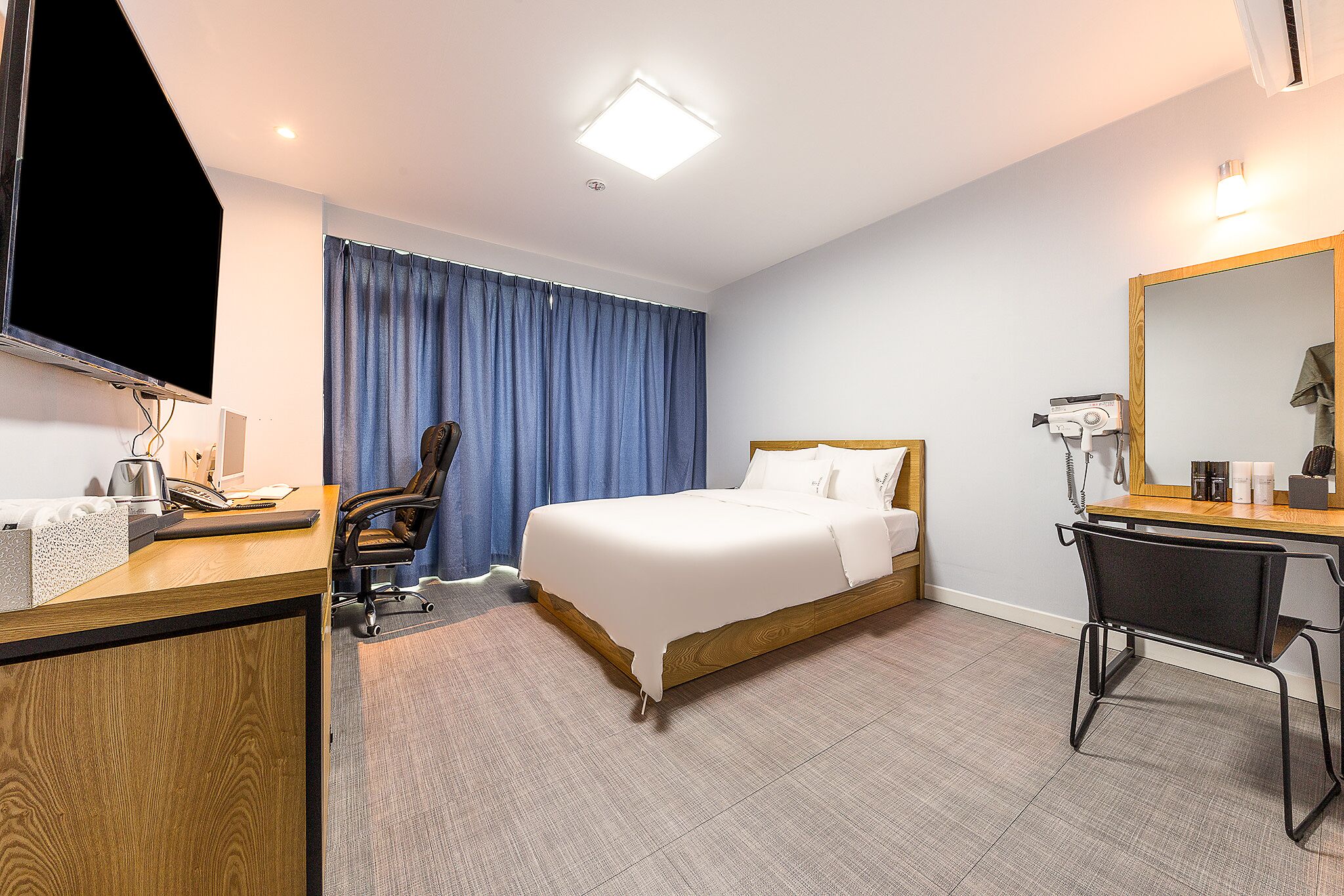 free minibar, desk, laptop workspace, blackout curtains