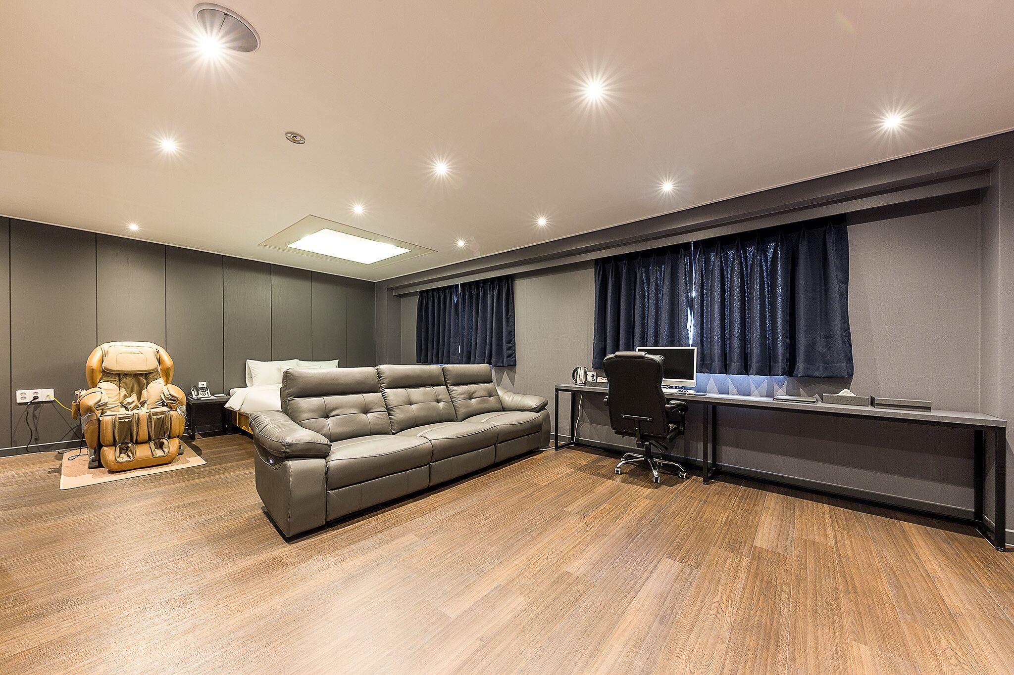 free minibar, desk, laptop workspace, blackout curtains