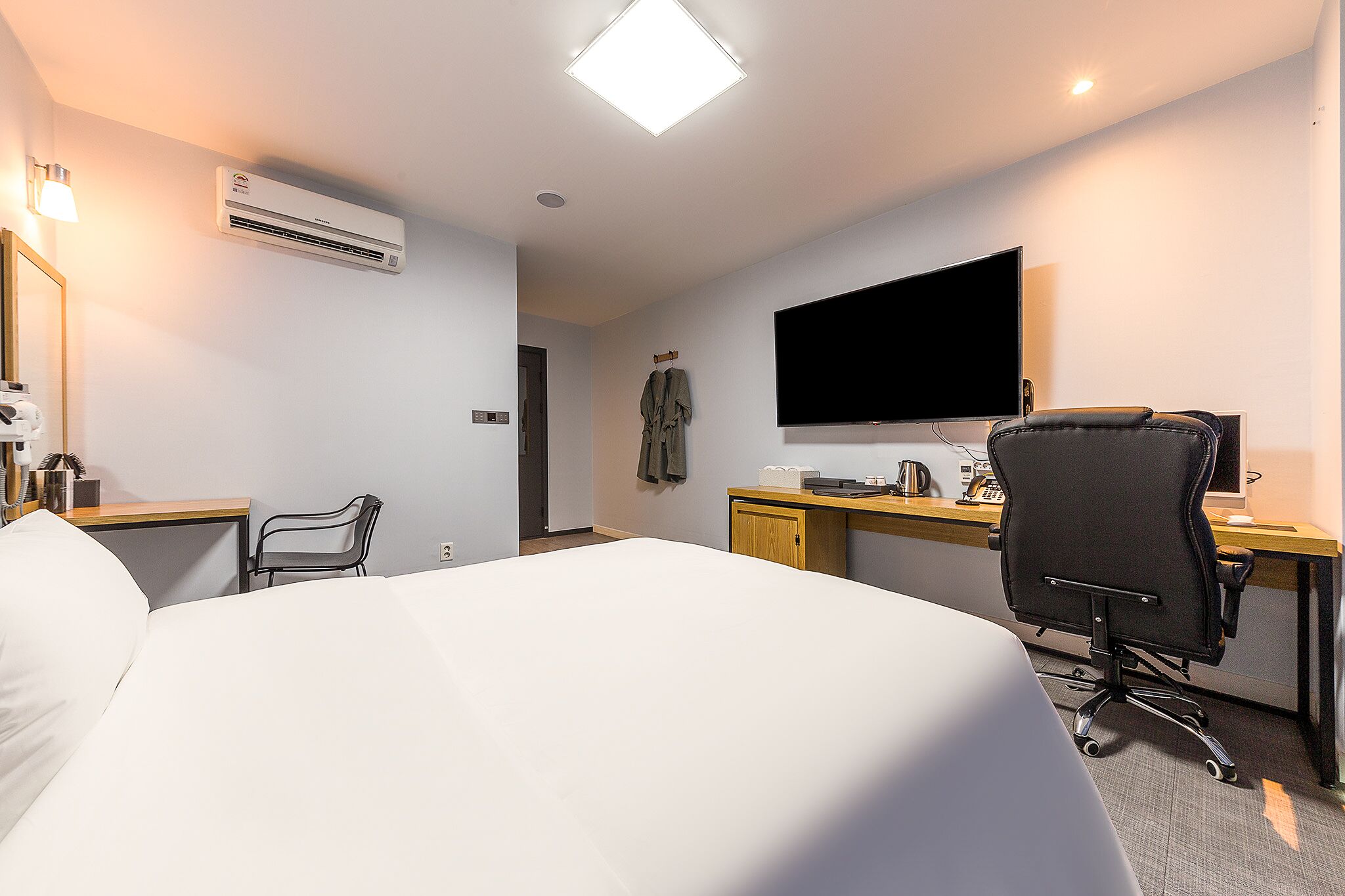 free minibar, desk, laptop workspace, blackout curtains