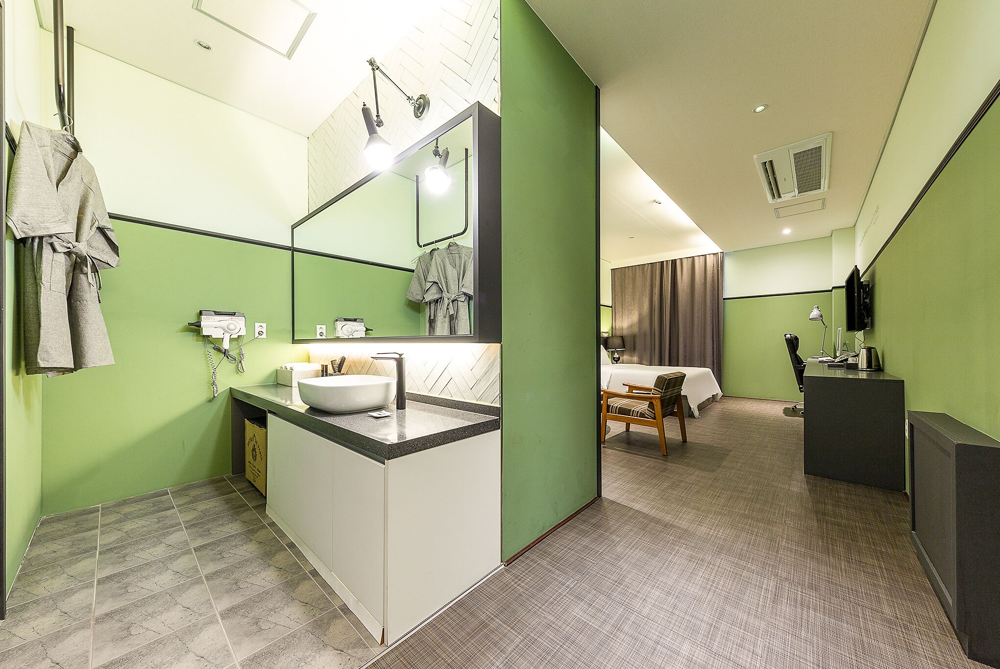 free minibar, desk, laptop workspace, blackout curtains