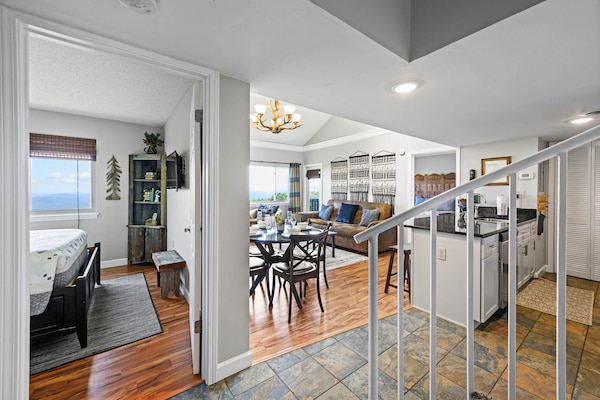 View looking into the 2nd bedroom and living dining rooms.