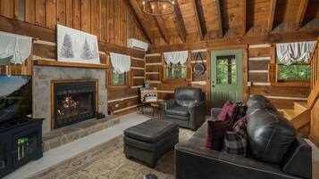 TV connectée, cheminée, console de jeux vidéo, lecteur de DVD