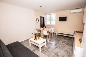 Deluxe Suite, 2 Bedrooms, Kitchenette, Courtyard Area | 1 bedroom, minibar, desk, blackout drapes - ChillTime (Bratislava)