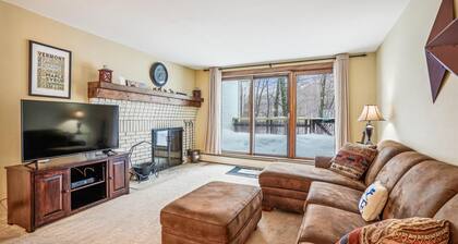 Ski-in/ski-out 2 bedroom condo with pool and hot tub.