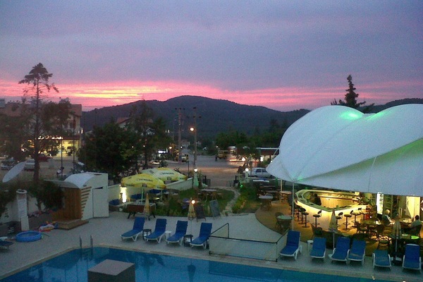 Outdoor pool, open 8:00 AM to 8:30 PM, sun loungers