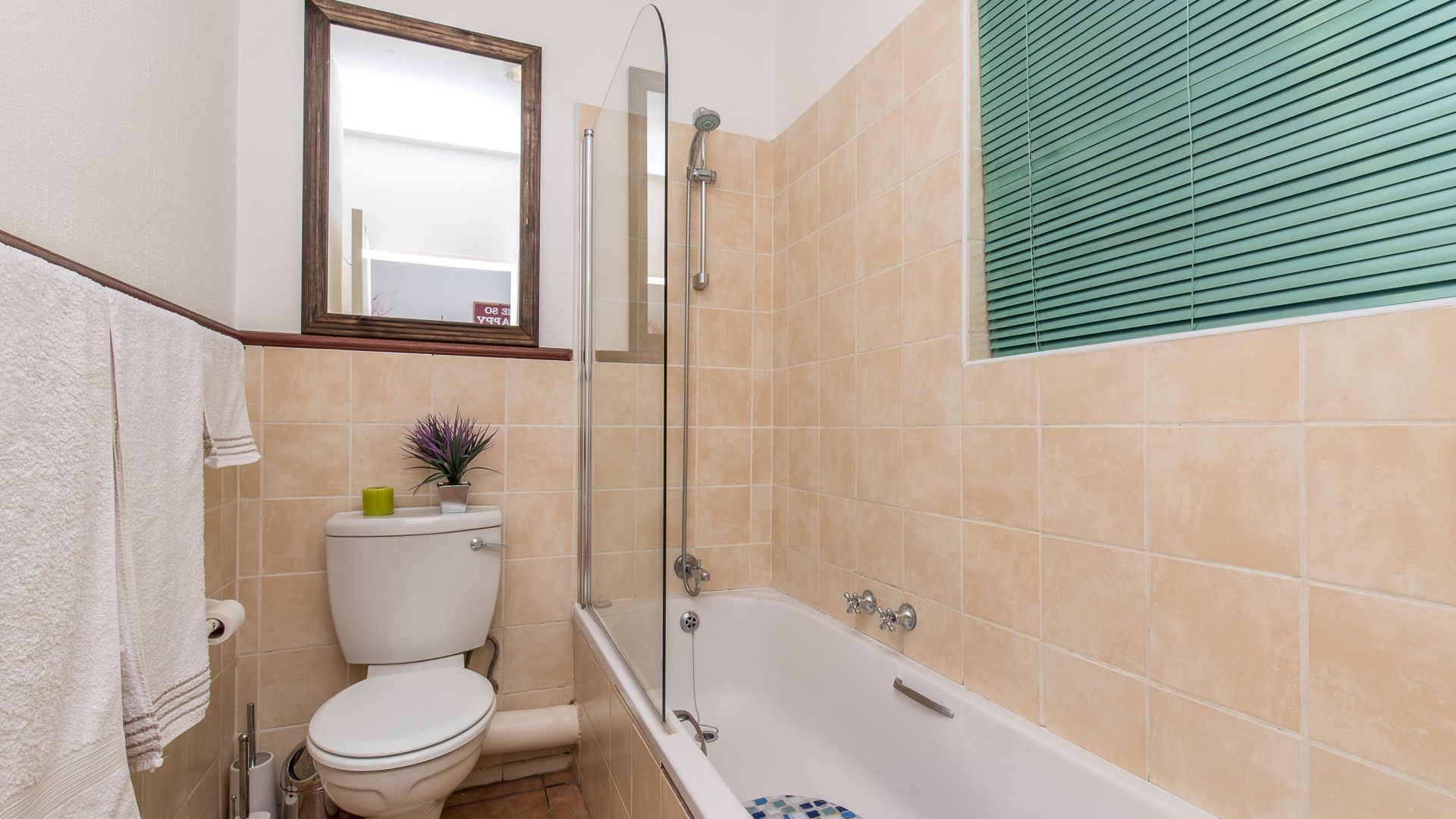 Une salle de bain avec des toilettes, une douche et une baignoire.