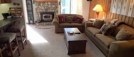 TV, fireplace, DVD player