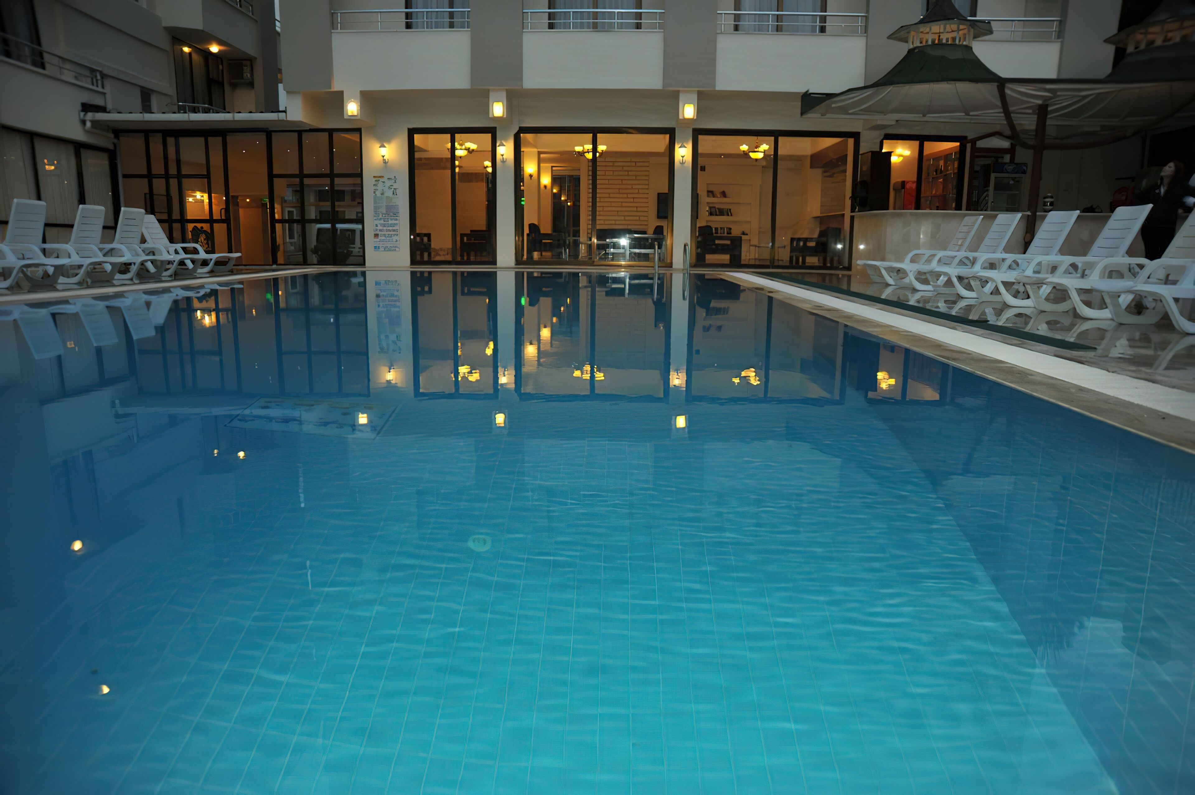 2 outdoor pools, pool umbrellas, pool loungers