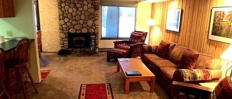 TV, fireplace, DVD player