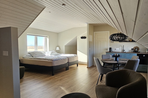 Family Apartment | Living area | 43-inch flat-screen TV with digital channels