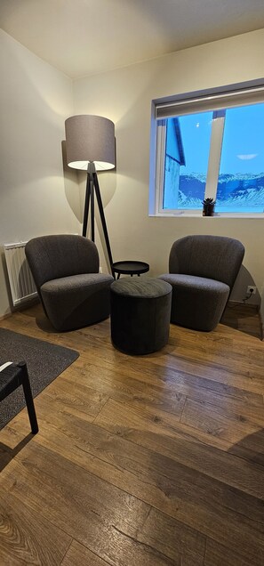 Fridge, microwave, stovetop, dishwasher - Kviholmi Premium Apartments (Rangárþing eystra)